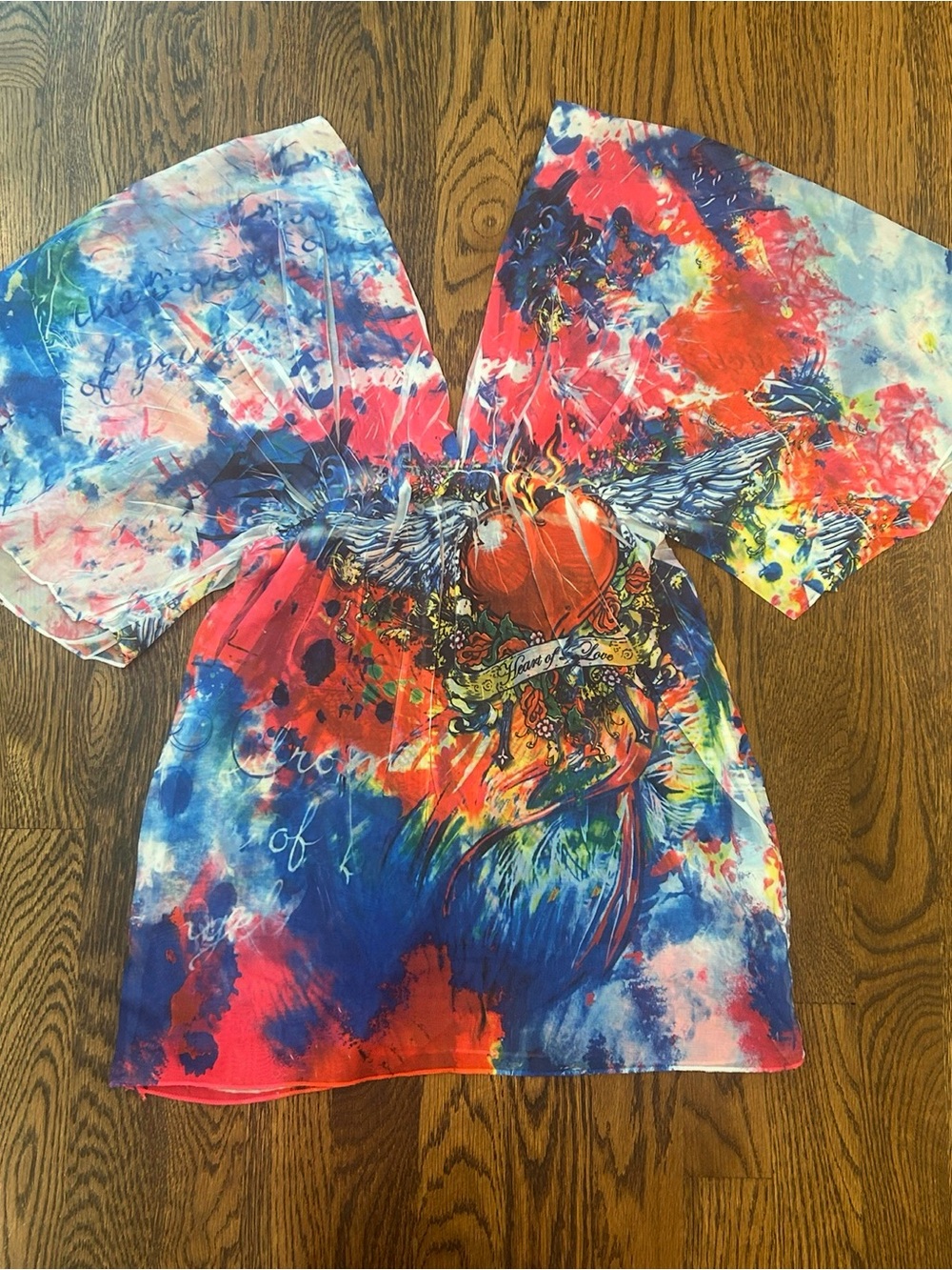 Vintage Y2K Tattoo Mesh Top